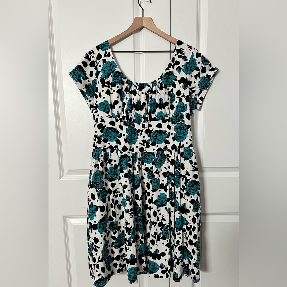 Blue Rose Retro Dress by Unique Vintage 3X
